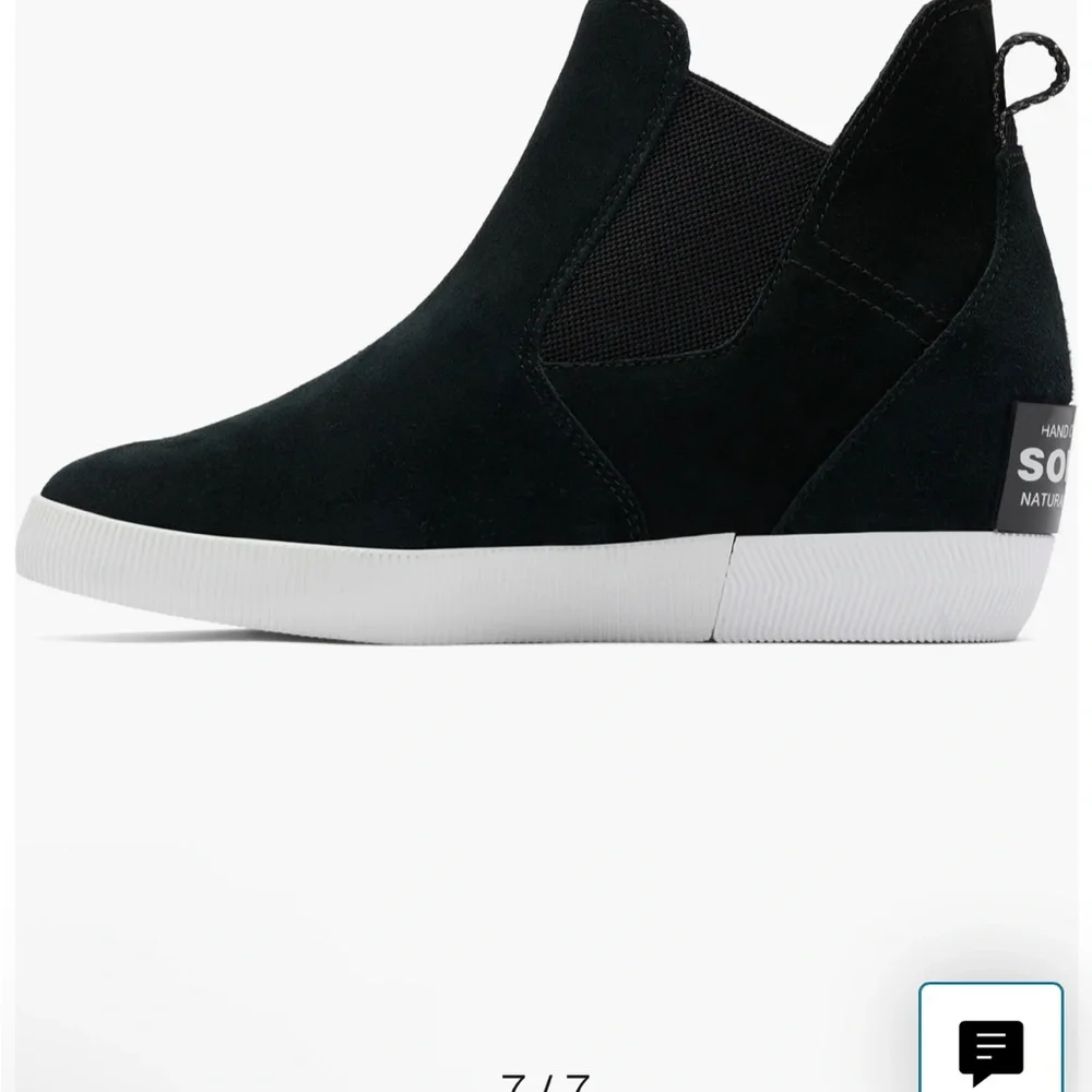 New Sorel Out N About Slip-On Wedge Shoe II Black Boots - Picture 6 of 14